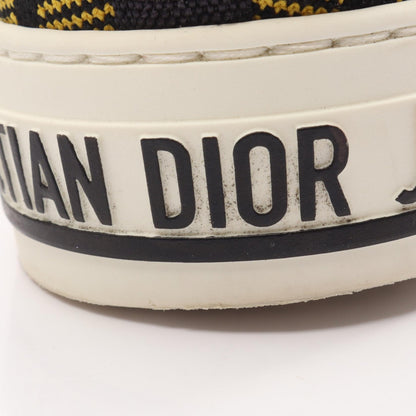 Dior WALK'N'DIOR Yellow Check High-Top Sneakers Size 38.5