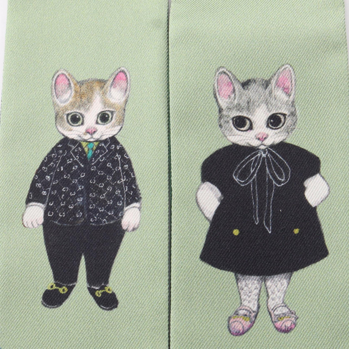 GUCCI Silk x Higuchi Yuko Scarf Green