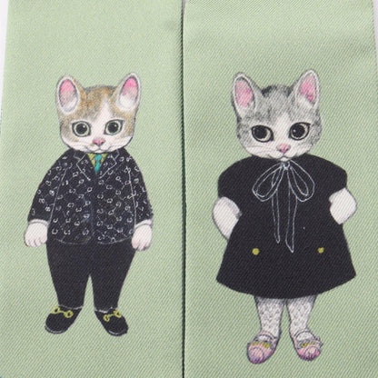 GUCCI Silk x Higuchi Yuko Scarf Green
