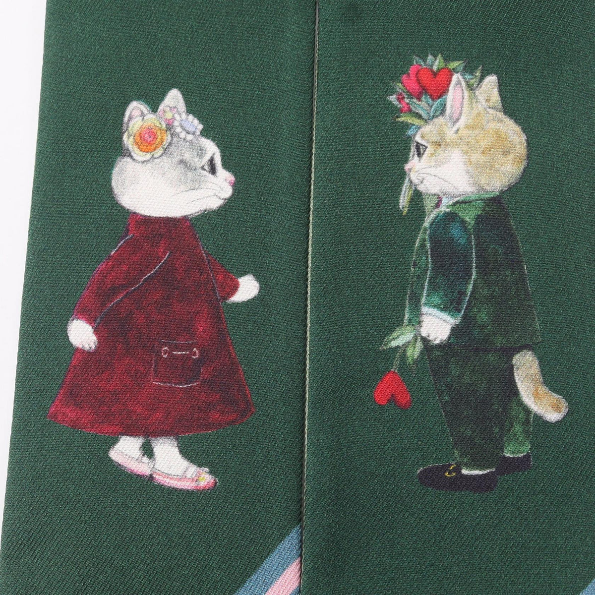 GUCCI Silk x Higuchi Yuko Scarf Green