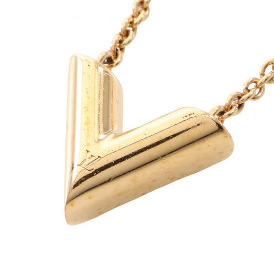 LOUIS VUITTON Essential V Gold Plated Necklace