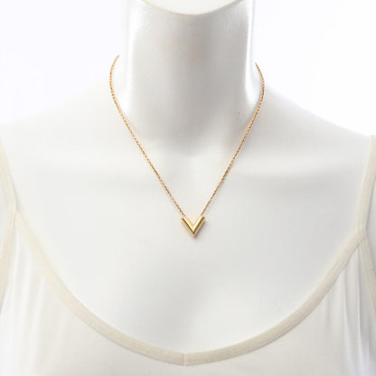 LOUIS VUITTON Essential V Gold Plated Necklace