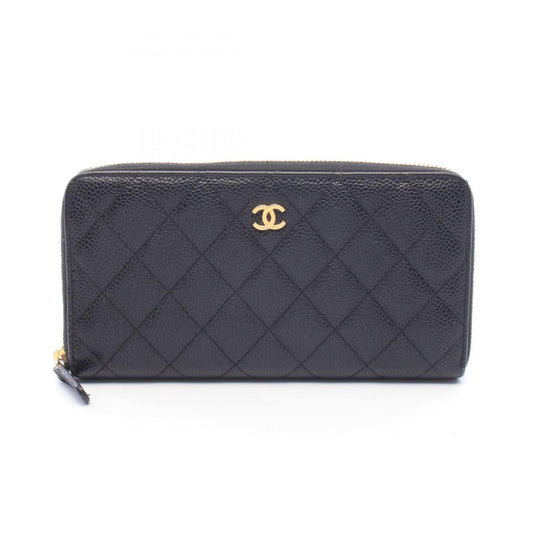 CHANEL Matelasse Caviar Skin Wallet Black