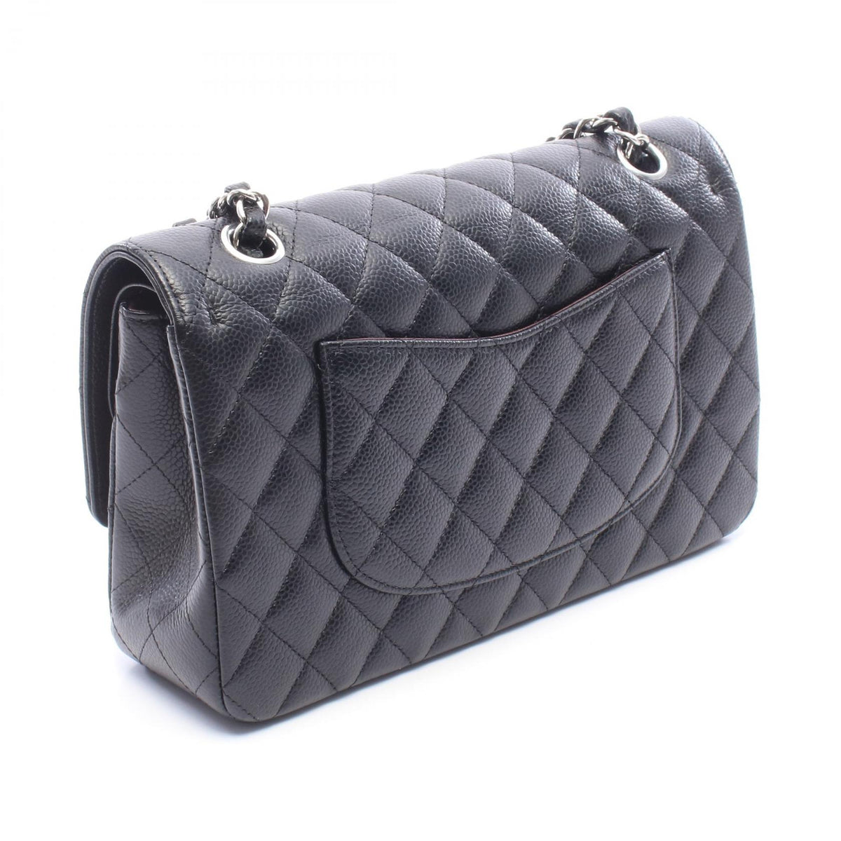 CHANEL Matelassé Double Flap Caviar Skin Shoulder Bag