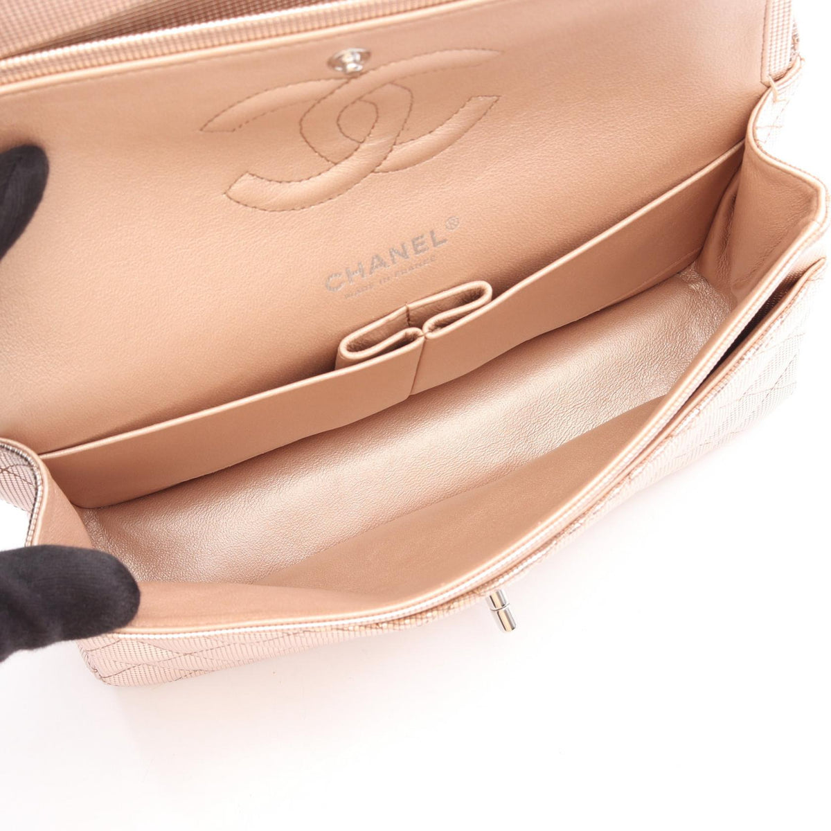 CHANEL Matelasse Double Flap Bag Pink