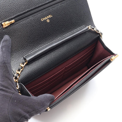CHANEL Matelasse Caviar Skin Bag Black