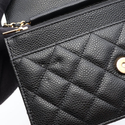 CHANEL Matelasse Caviar Skin Bag Black