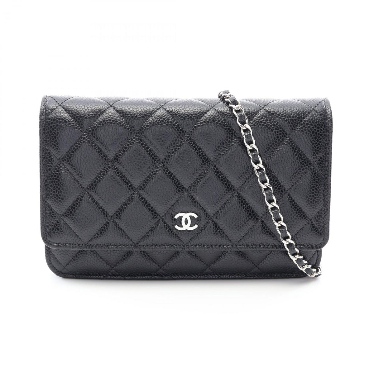 CHANEL Matelasse Caviar Leather Bag Black