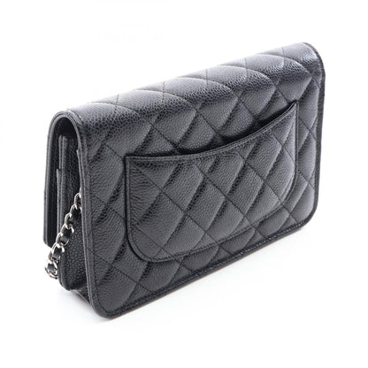 CHANEL Matelasse Caviar Leather Bag Black