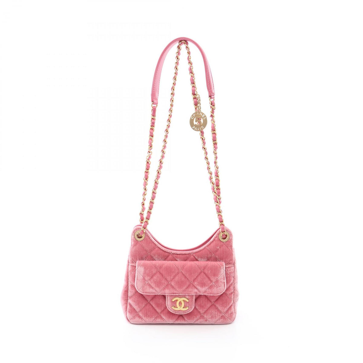 CHANEL Matelasse Small Hobo Bag Pink