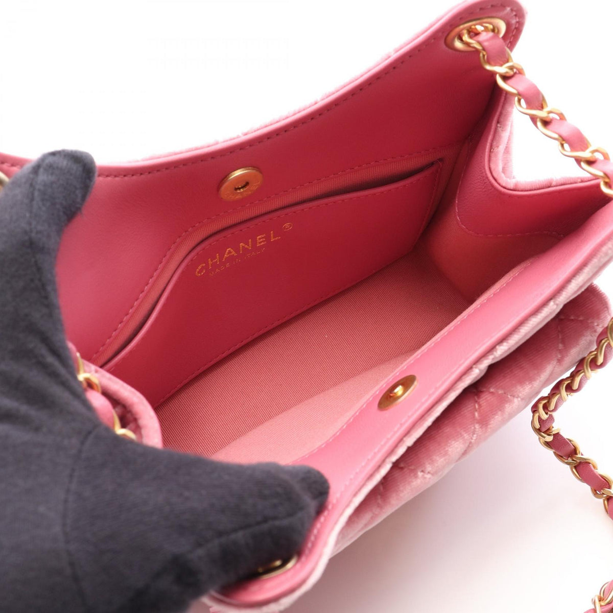 CHANEL Matelasse Small Hobo Bag Pink