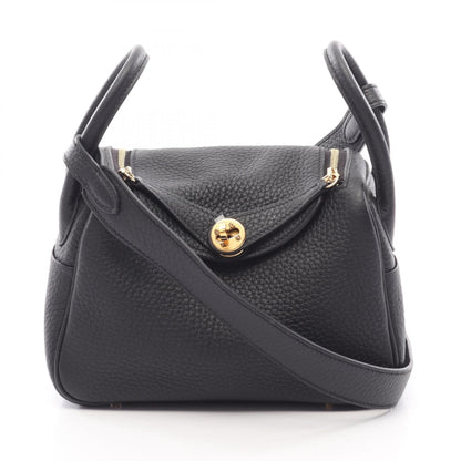 HERMES Lindy Mini Taurillon Bag Black