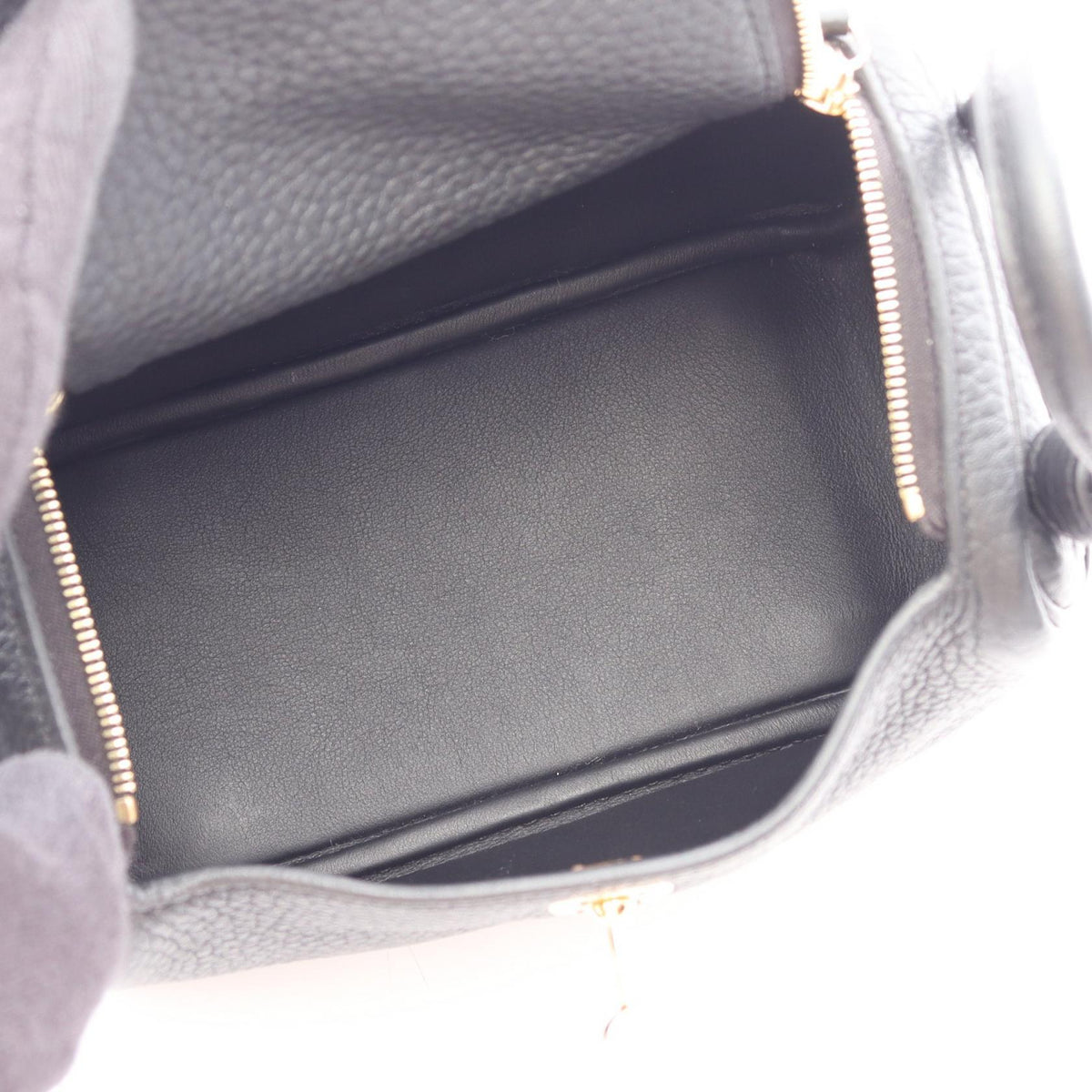 HERMES Lindy Mini Taurillon Bag Black