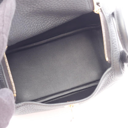 HERMES Lindy Mini Taurillon Bag Black