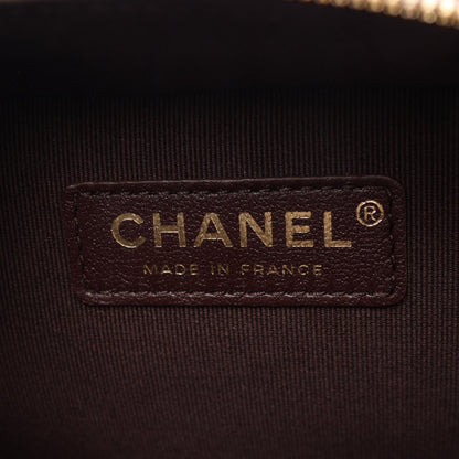 CHANEL Matelasse Mini Bowling Bag Brown