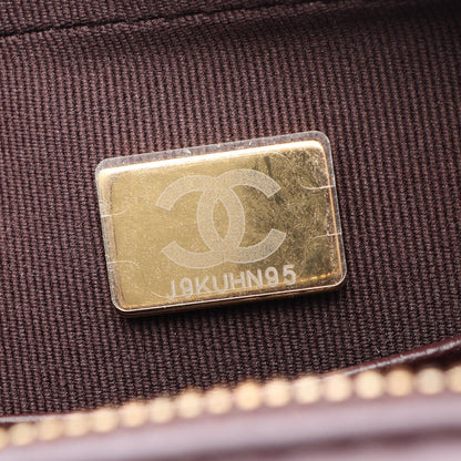 CHANEL Matelasse Mini Bowling Bag Brown