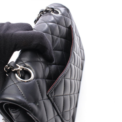 CHANEL Matelasse Double Black Lambskin Shoulder Bag
