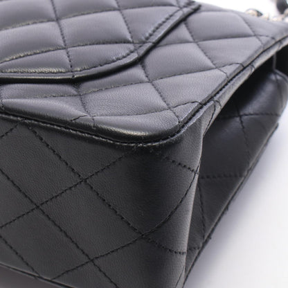 CHANEL Matelasse Double Black Lambskin Shoulder Bag