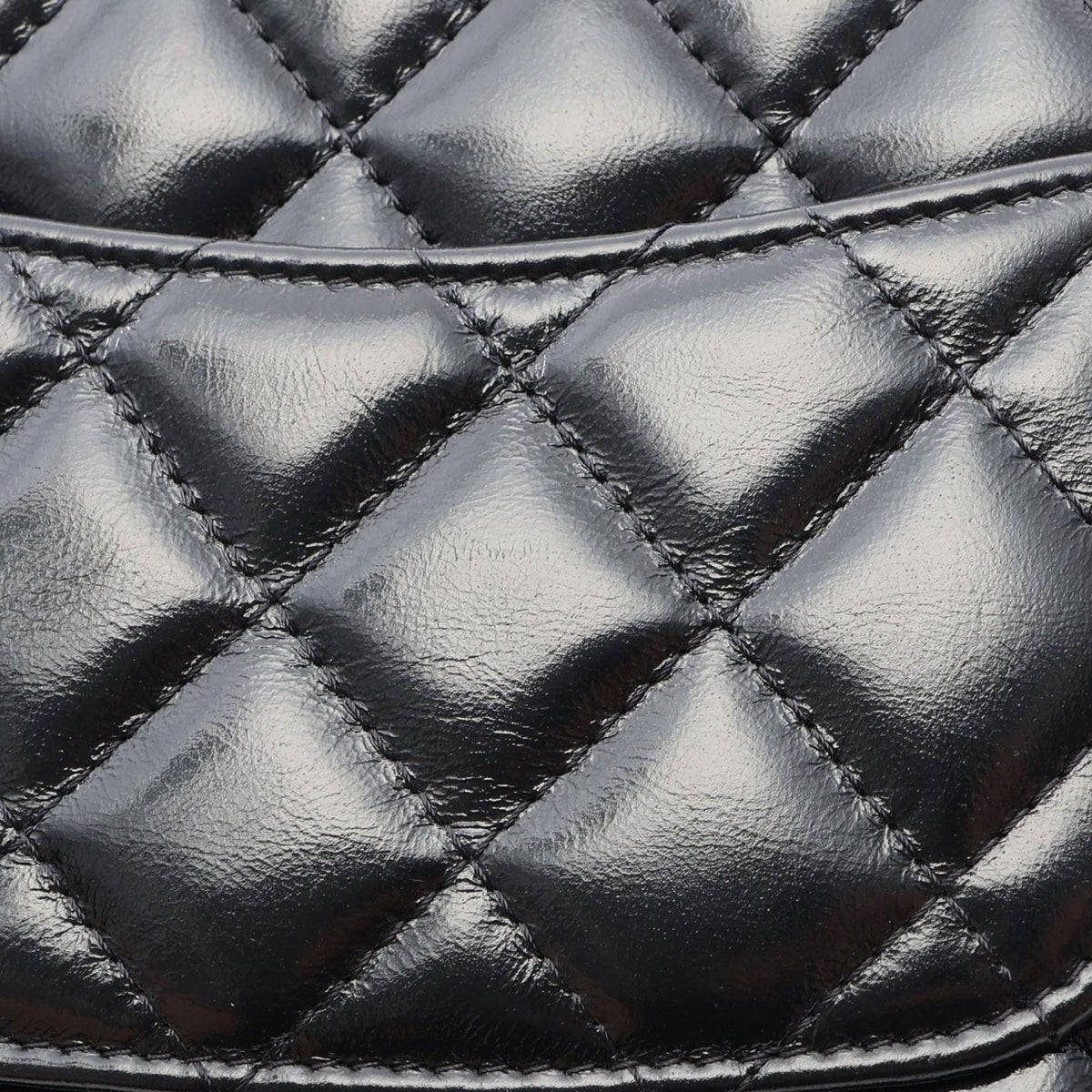 CHANEL Matelassé Shoulder Bag Gold Black