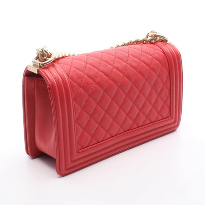 CHANEL Boy Chanel Caviar Skin Bag Pink