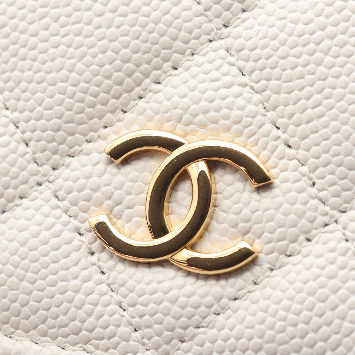 CHANEL Quilted Caviar Skin Shoulder Bag