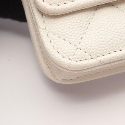 CHANEL Quilted Caviar Skin Shoulder Bag