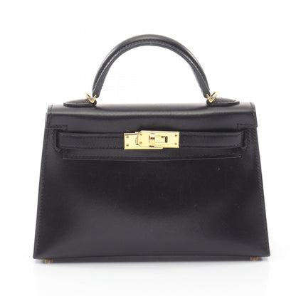 HERMES Mini Kelly II Box Calf 2WAY Handbag