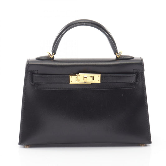 HERMES Mini Kelly II Box Calf 2WAY Handbag