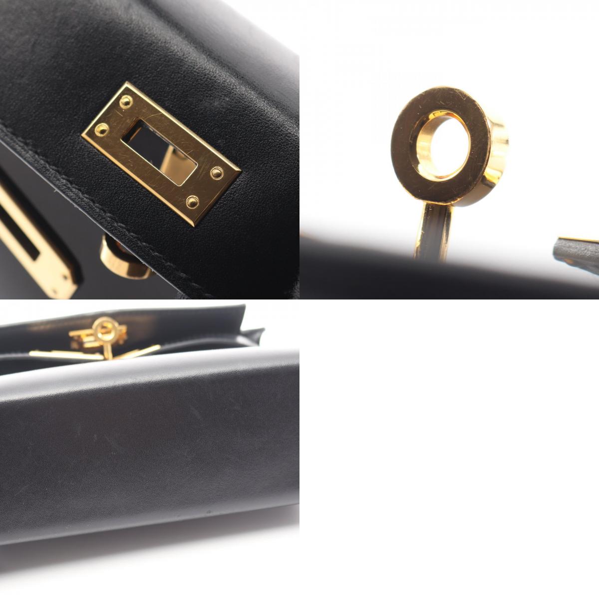 HERMES Mini Kelly II Box Calf 2WAY Handbag