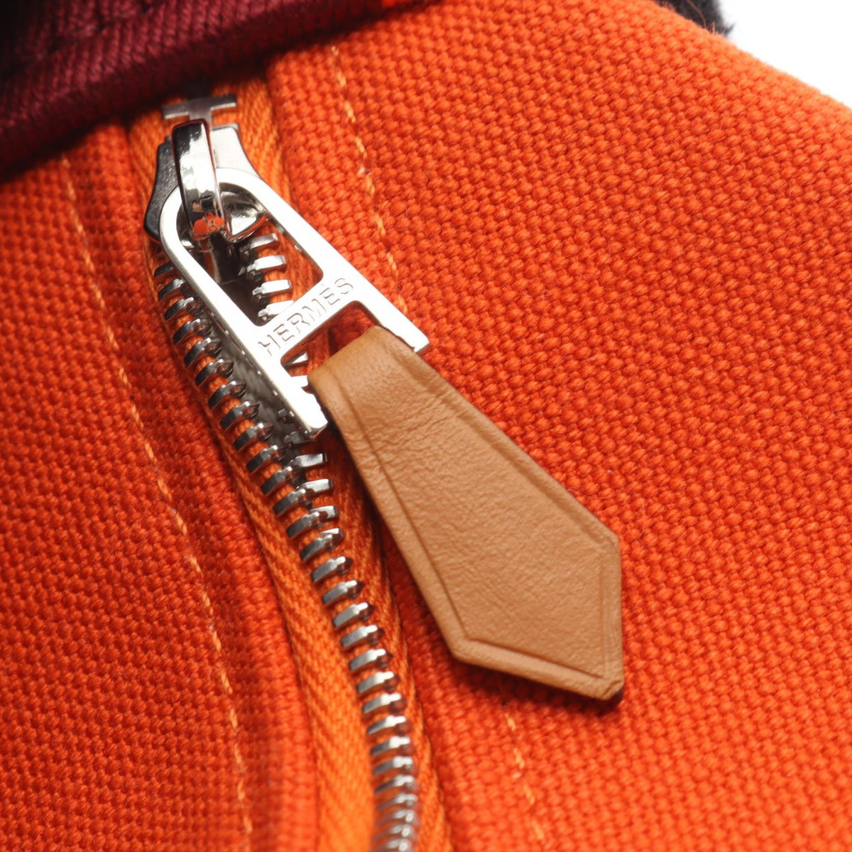 HERMES Bride-a-Brac GM Canvas Bag Orange