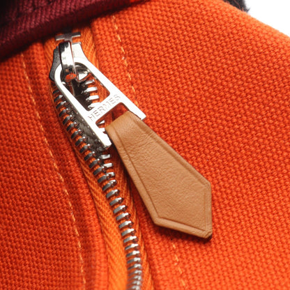 HERMES Bride-a-Brac GM Canvas Bag Orange