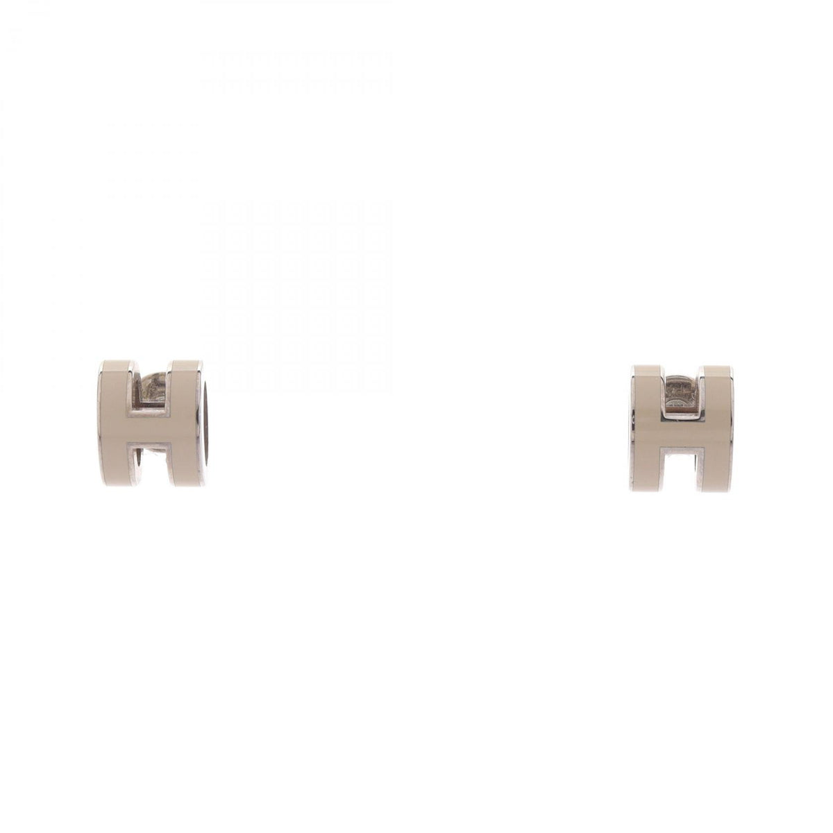 HERMES Mini Pop H Earrings Silver