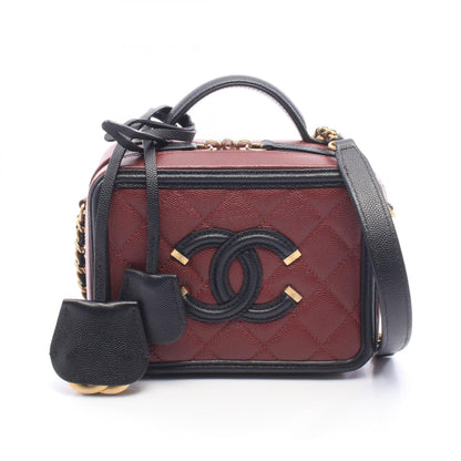 CHANEL CC Filigree Small Bag Bordeaux