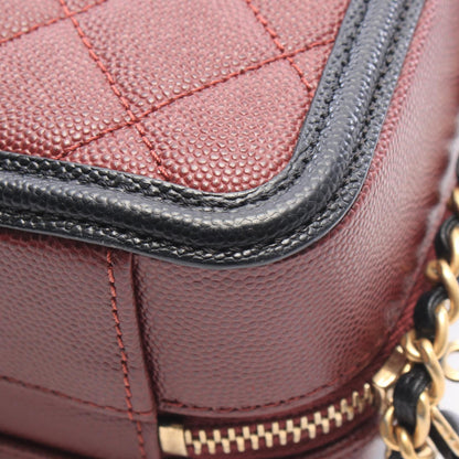 CHANEL CC Filigree Small Bag Bordeaux
