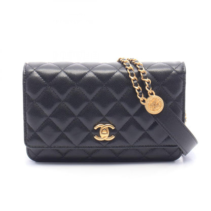 CHANEL Matelasse Caviar Skin Bag Black