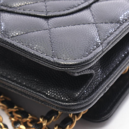CHANEL Matelasse Caviar Skin Bag Black