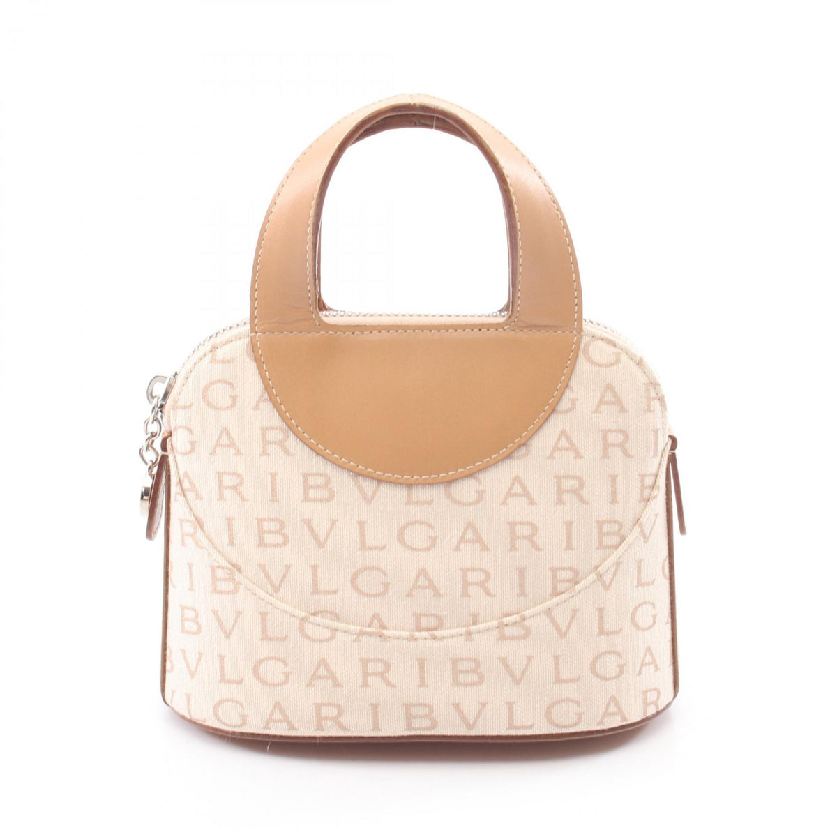 BVLGARI Logomania Mini Canvas Bag Beige