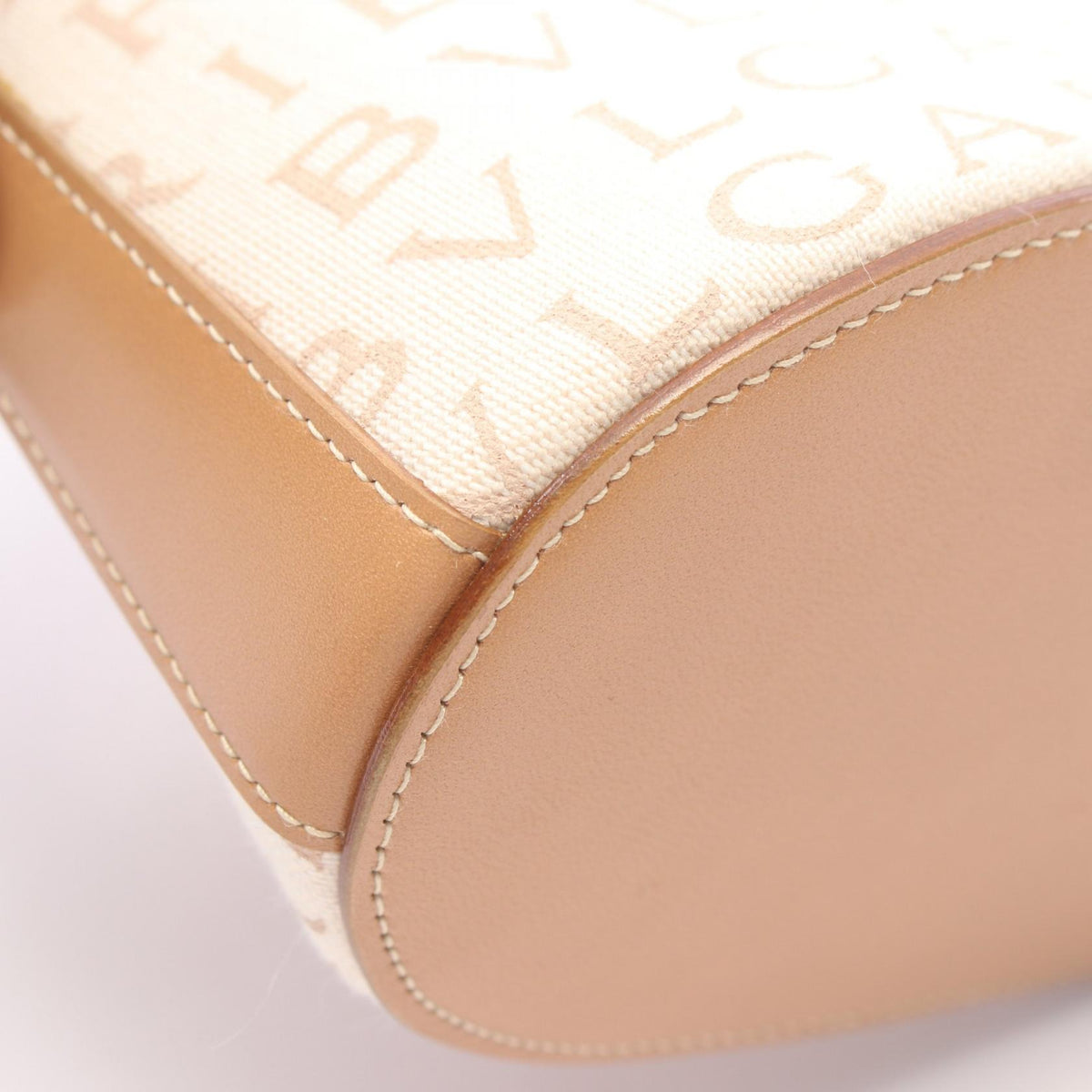 BVLGARI Logomania Mini Canvas Bag Beige