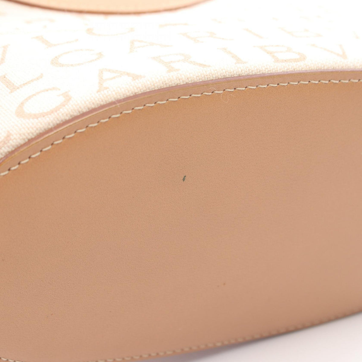BVLGARI Logomania Mini Canvas Bag Beige