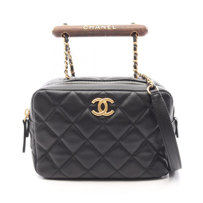 CHANEL Matelasse Mini 2-Way Bag Black
