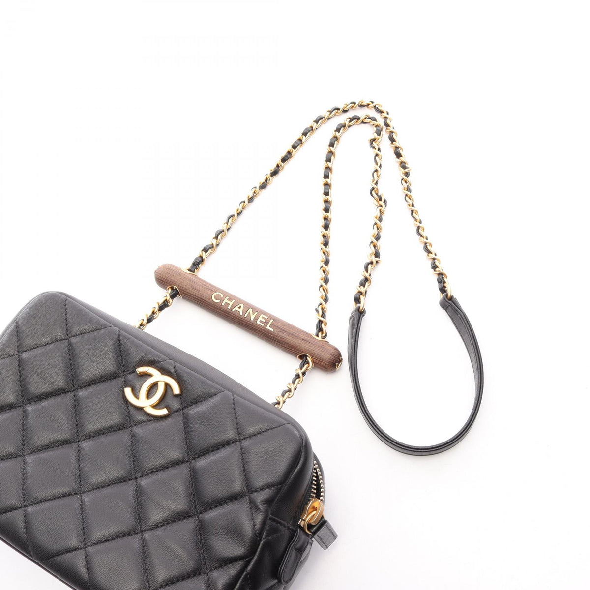 CHANEL Matelasse Mini 2-Way Bag Black