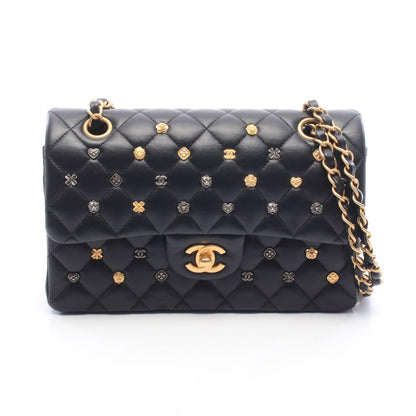 CHANEL Matelassé Double Flap Bag Black