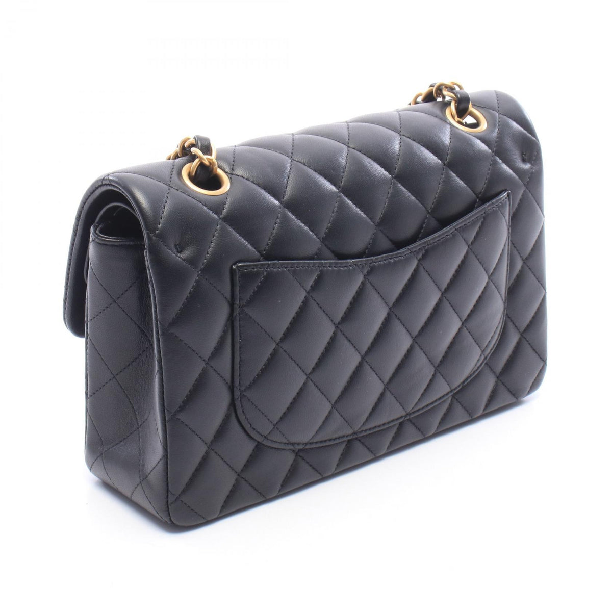 CHANEL Matelassé Double Flap Bag Black