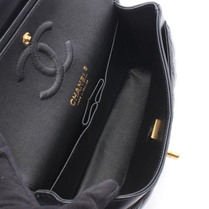 CHANEL Matelassé Double Flap Bag Black