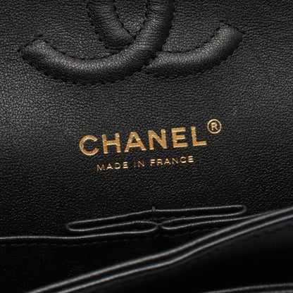 CHANEL Matelassé Double Flap Bag Black