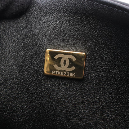 CHANEL Matelassé Double Flap Bag Black