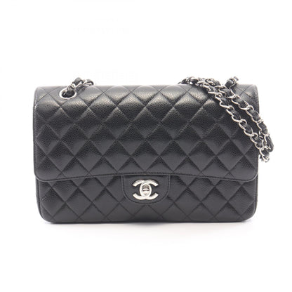 CHANEL Black Caviar Matelasse Shoulder Bag