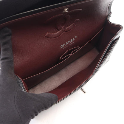 CHANEL Black Caviar Matelasse Shoulder Bag