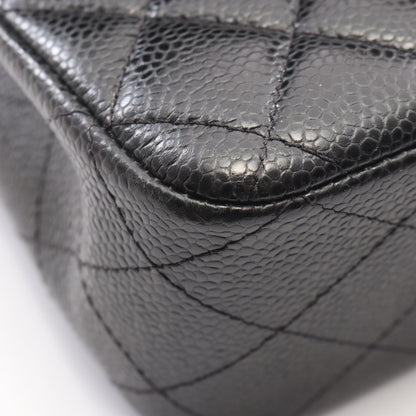 CHANEL Black Caviar Matelasse Shoulder Bag