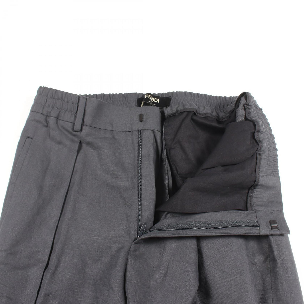 FENDI Gray Lyocell Pants Size 46